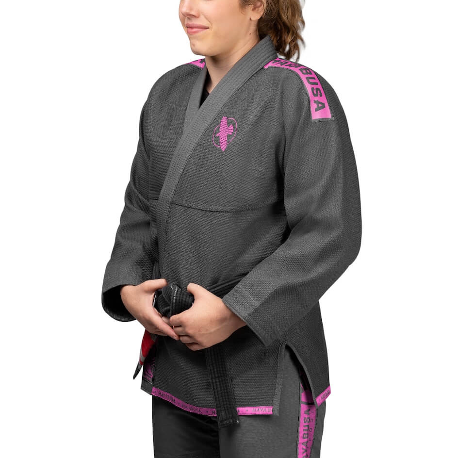 Hayabusa Lightweight Jiu Jitsu Gi - Grey / Pink