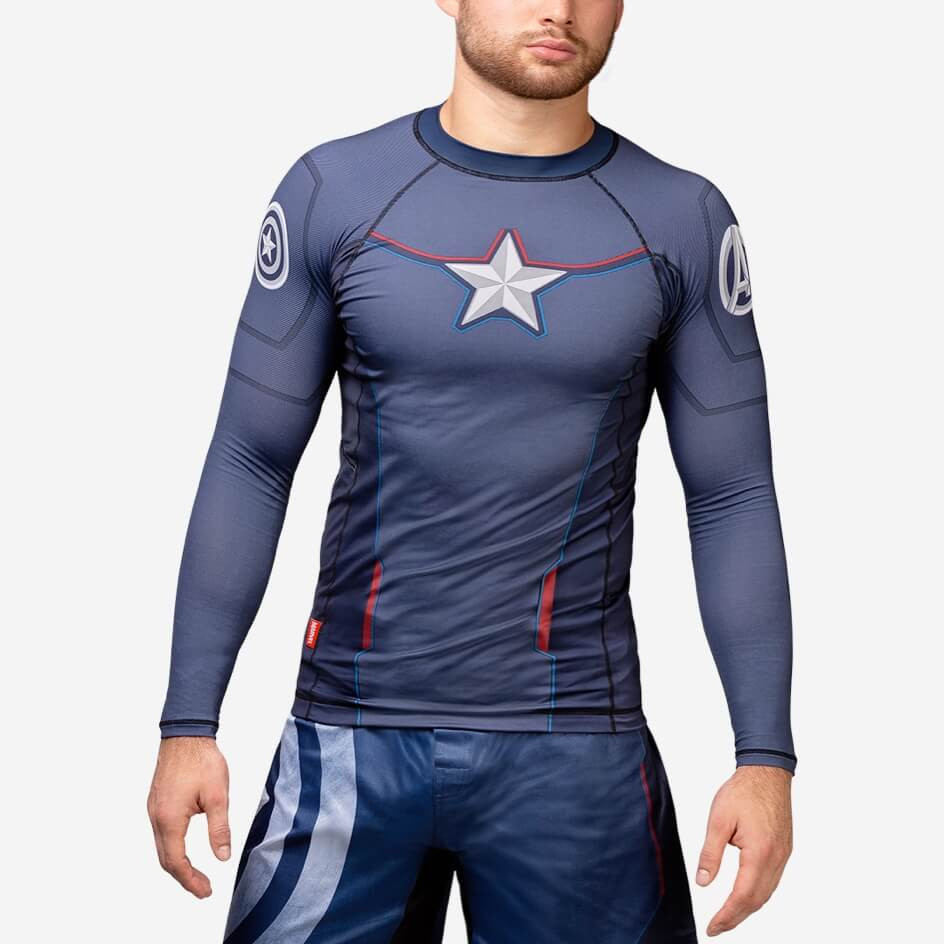 Hayabusa Captain America Long Sleeve Rashguard