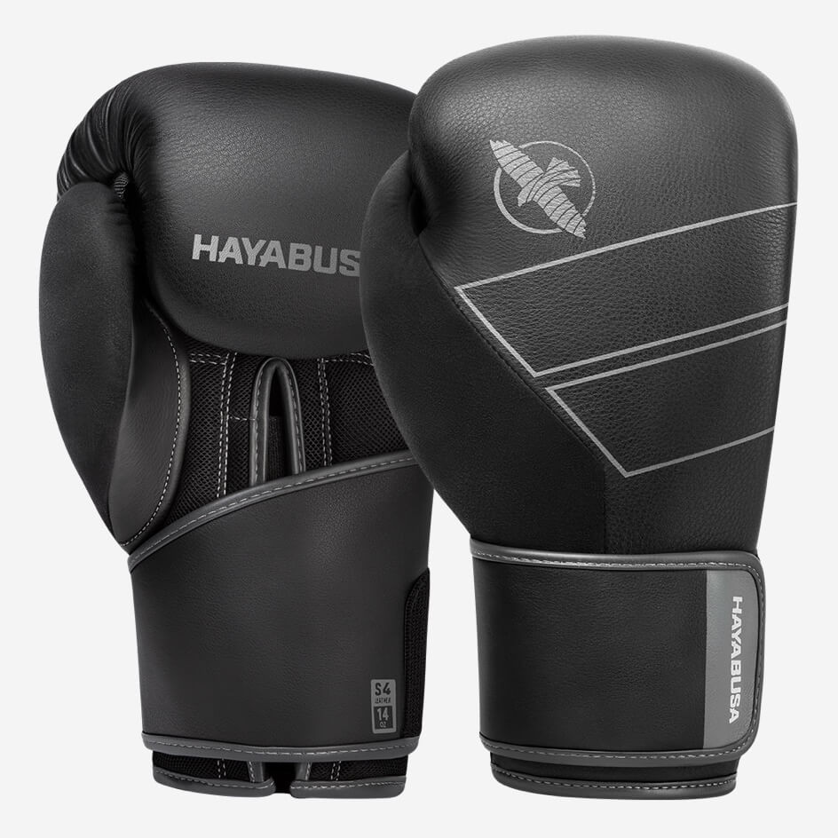 Hayabusa S4 Leather Boxing Gloves - Black